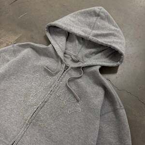 Old Navy Grey Full Zip Hoodie Fleece Lined Y2K Casual